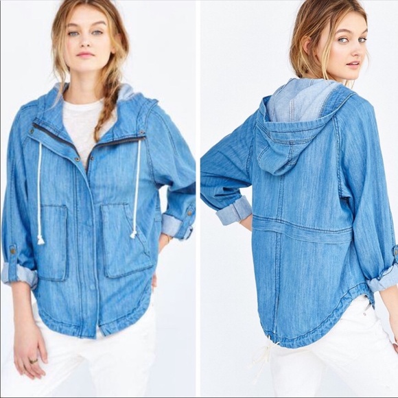 Urban Outfitters Jackets & Blazers - Urban Outfitters BDG Drapey Denim Anorak Jacket